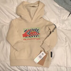 Quiksilver Kids Hoodie in Cream with Graphic Design